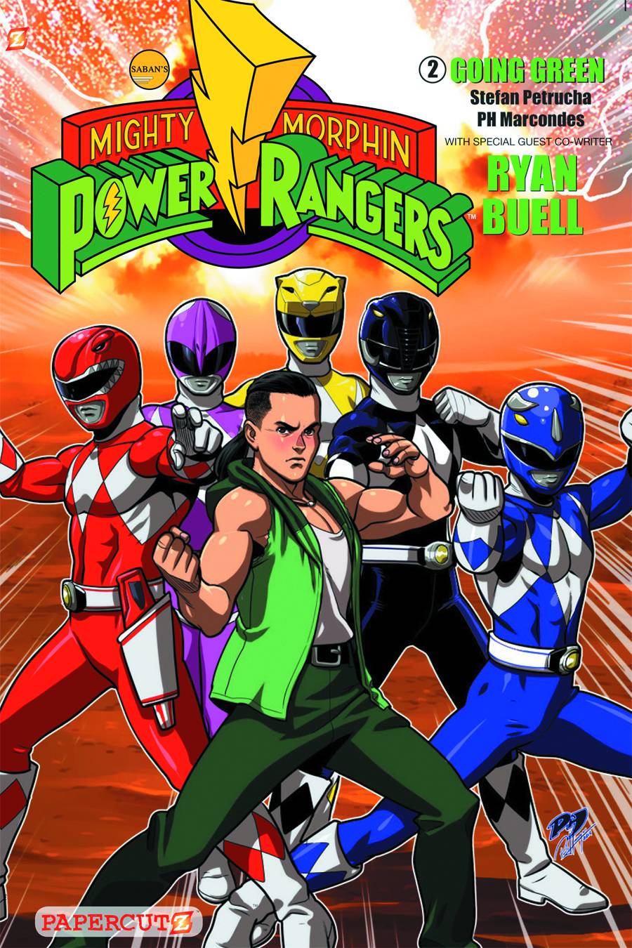 PAPERCUTZ Graphic Novel Mighty Morphin Power Rangers GN Vol 02 Going Green 9781629910512 AUG141602