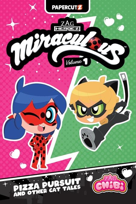 Papercutz Graphic Novel MIRACULOUS LADYBUG CHIBI HC VOL 01 PIZZA PURSUIT & OTHER CAT TALES 9781545821084 0325PZ583