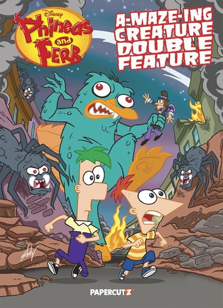 Papercutz Graphic Novel PHINEAS AND FERB A MAZE ING CREATURE DOUBLE FEATURE HC 9781545813225 0925PZ0926
