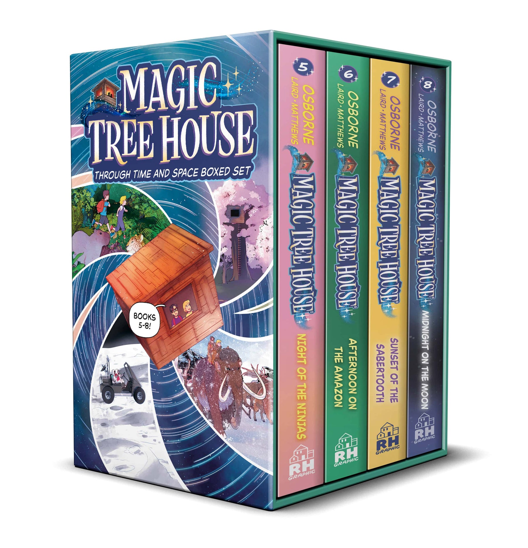 Penguin Random House Graphic Novel Magic Tree House Through Time and Space Boxed Set: Graphic Novels 5-8 (Release Date: 10/28/2026) 9798217228386 PRH-9798217228386