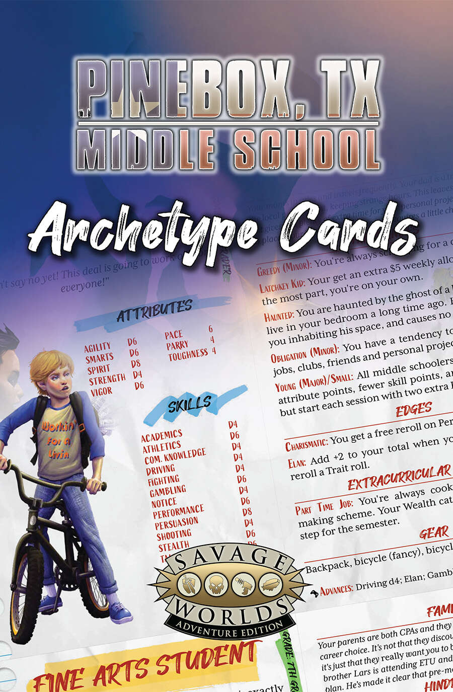 Pinnacle Entertainment Tabletop Games > Role-Playing Games > Accessories Pinnacle: Pinebox TX Middle School RPG - Archetype Card 1957159251 S2P 10333