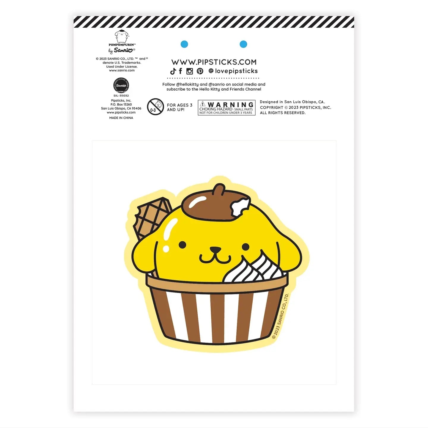 Pipsticks Stationery Pompompurin Café Cruiser Scratch 'n Sniff Sticker Pack 852406962693 AS006269