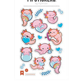 Pipsticks Stationery Puffy Axolotl Fun Sticker Pack 852406962044 AS006204