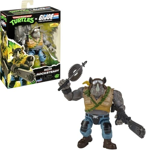 Playmates Toys Toys > Action Figures > Other Action Figures Playmates: Teenage Mutant Ninja Turtles x G.I. Joe - Buzzer x Rocksteady 043377819349 PMTY19349