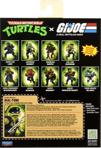 Playmates Toys Toys > Action Figures > Other Action Figures Playmates: Teenage Mutant Ninja Turtles x G.I. Joe - Dial-Tone x Donnie 043377819028 PMTY19028