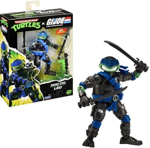 Playmates Toys Toys > Action Figures > Other Action Figures Playmates: Teenage Mutant Ninja Turtles x G.I. Joe - Snake Eyes x Leo 043377819011 PMTY19011