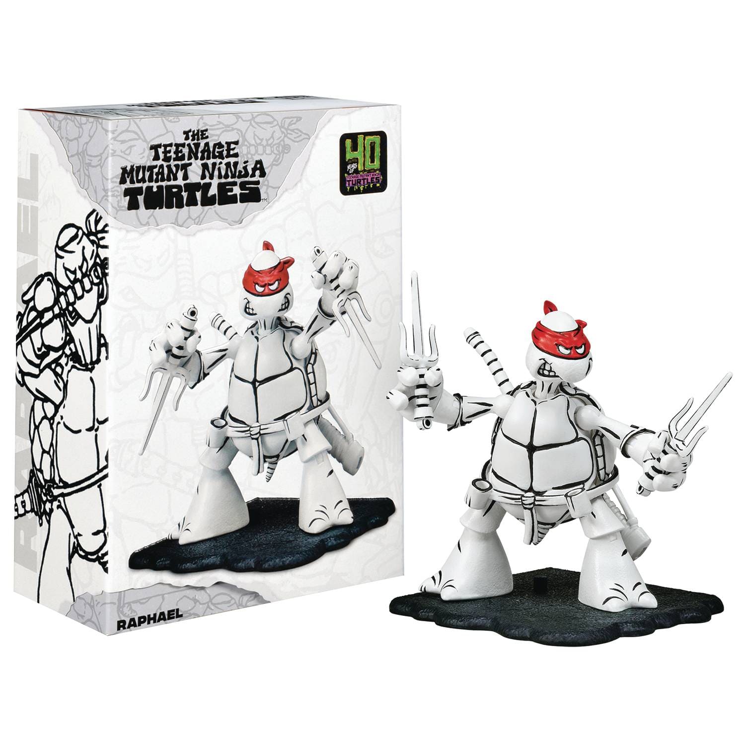 Playmates Toys Toys > Action Figures > Other Action Figures PLAYMATES: TMNT - BLACK & WHITE SKETCH RAPHAEL PX ACTION FIGURE 043377810681 STL322563