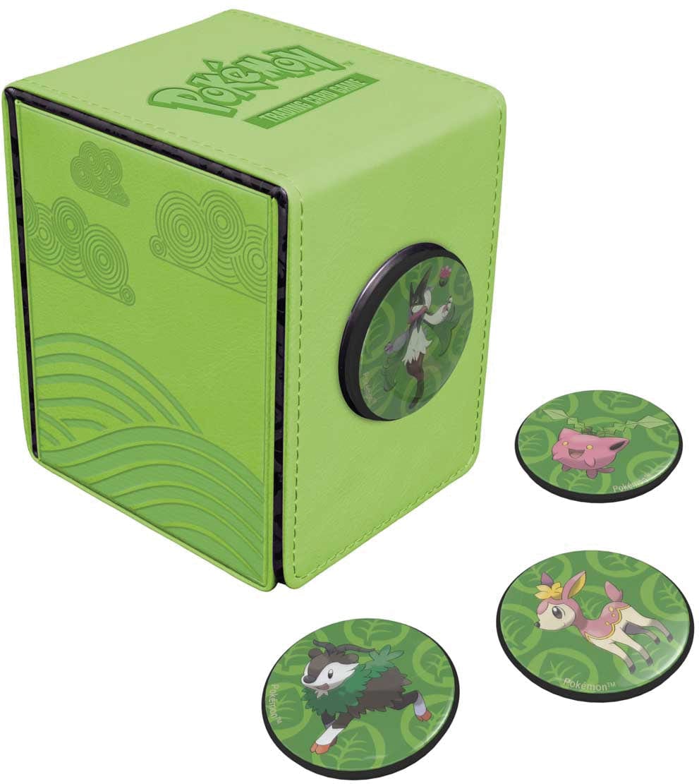 Pokemon Company Game Supplies > Card Boxes Pokemon TCG: Gallery Series - Morning Meadow Alcove 4-Click Deck Box 074427164690 UPI 16469