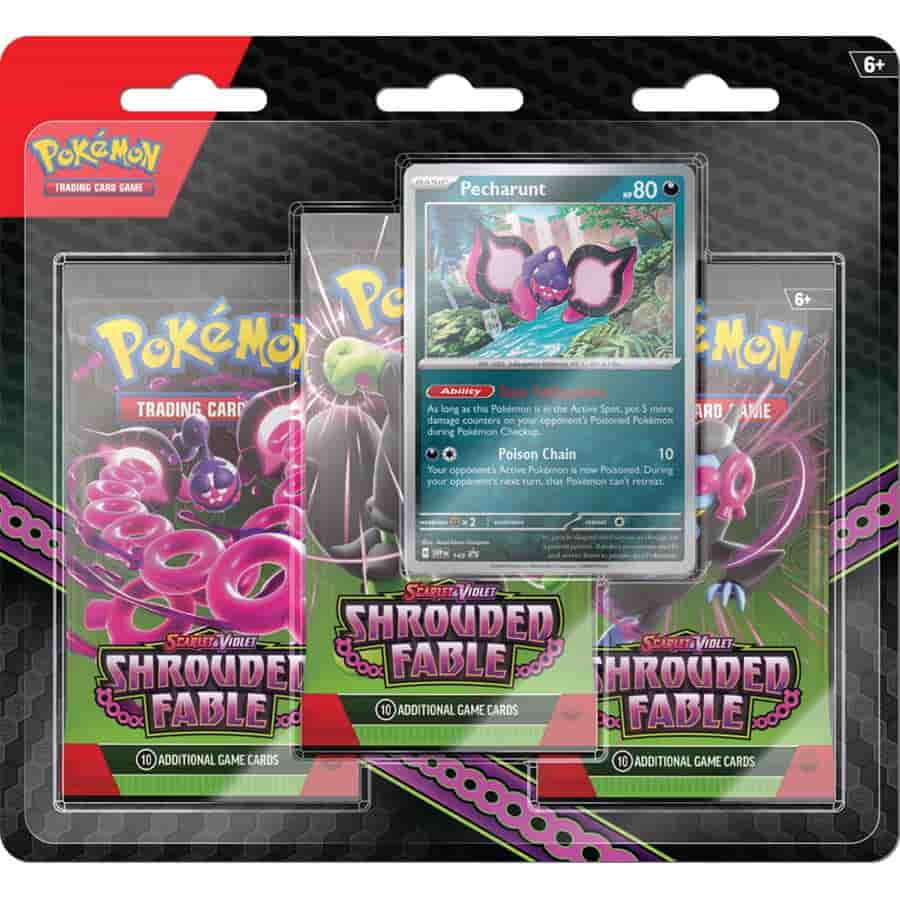 Pokemon Company Trading Card Games > Pokemon POKEMON TCG: SCARLET AND VIOLET SHROUDED FABLE THREE-BOOSTER BLISTER 820650859991 PKU85999