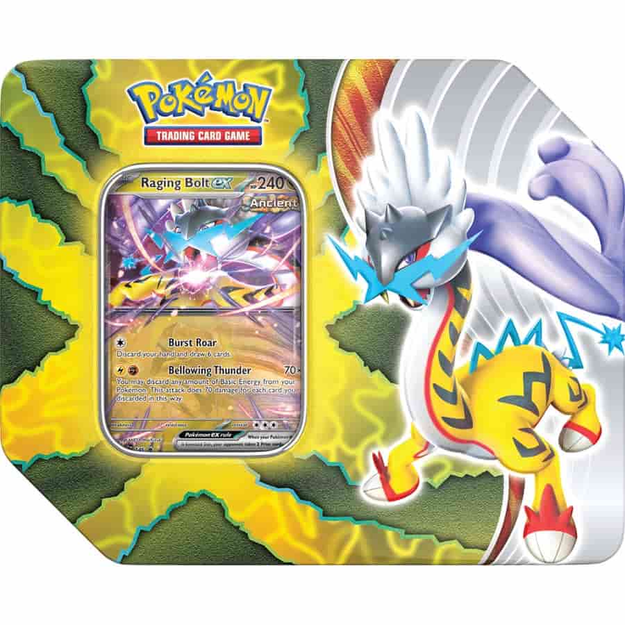 Pokemon Company Trading Card Games > Pokemon Raging Bolt Ex Pokemon TCG: Paradox Destinies Tin 820650858406 PKU85841