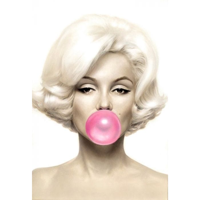 24x36" Poster: Marilyn Monroe - Bubble Gum