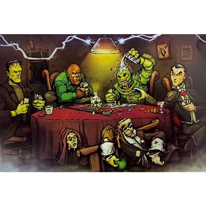24x36" Poster: Monsters Playing Cards