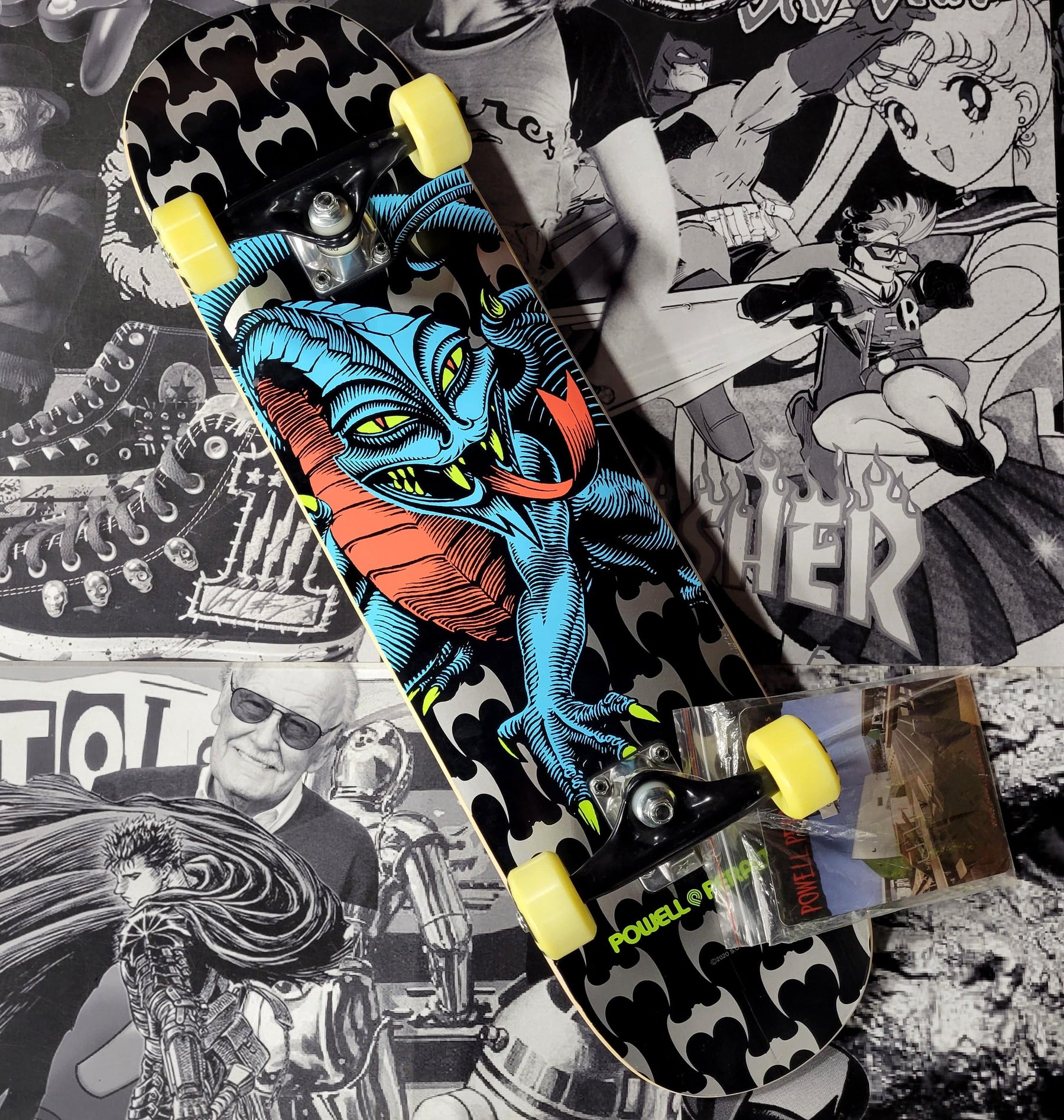 Powell Peralta Skateboards > Complete Boards Powell Peralta: Complete - Cab Dragon Black & Silver, 7.75" 10551036