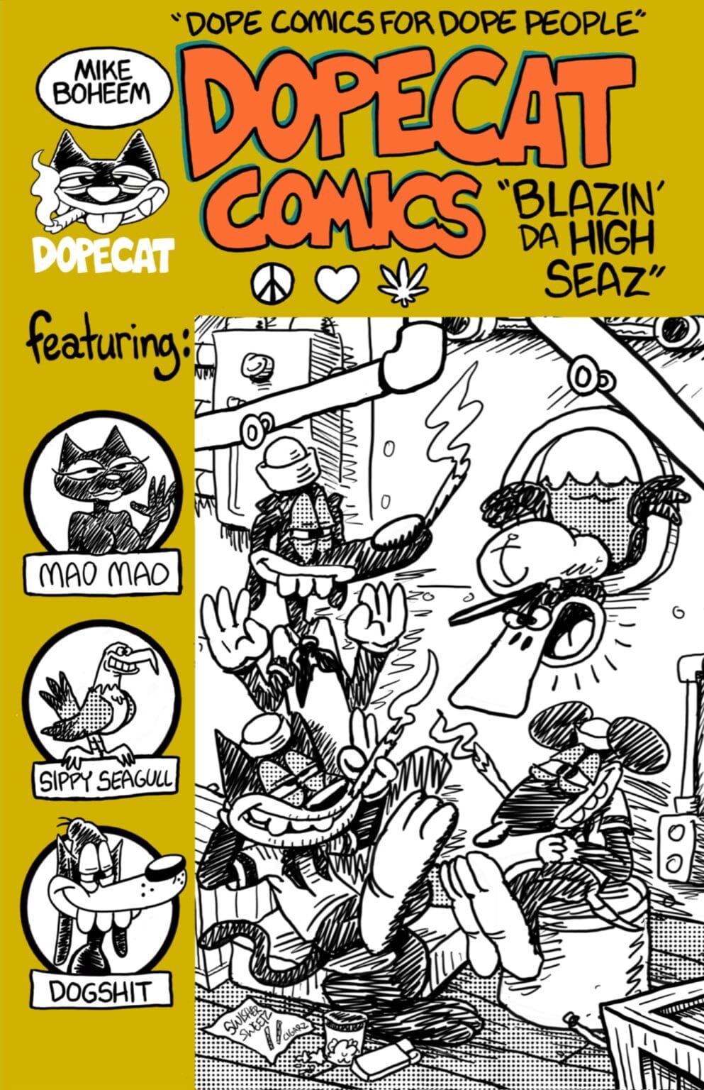 Power Pulp Comics Comic Books Dopecat Comics Blazin’ Da Hi Seaz by Mike Boheem