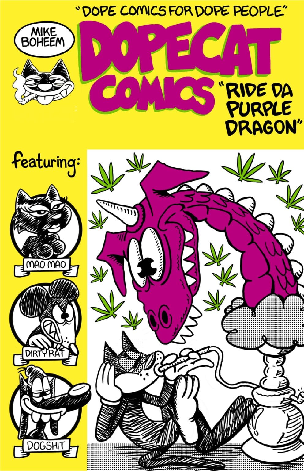 Power Pulp Comics Comic Books Dopecat Comics Ride Da Purple Dragon by Mike Boheem