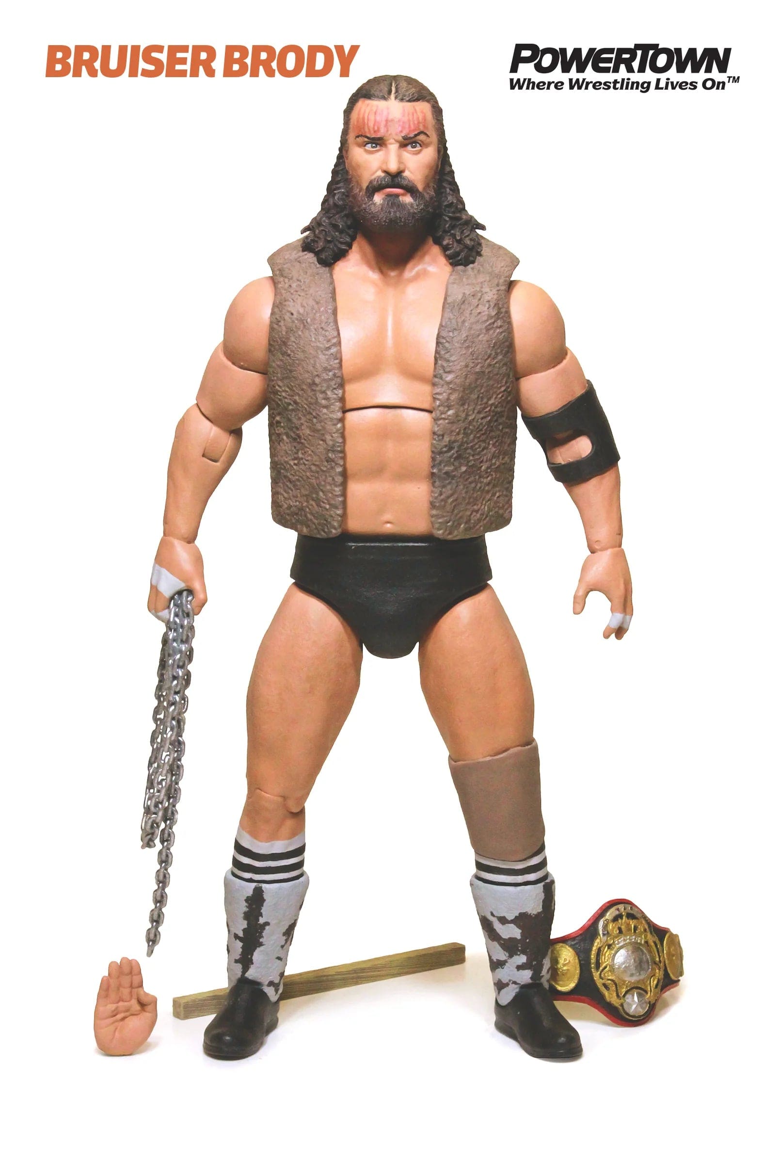 PowerTown Wrestling Toys > Action Figures > Other Action Figures PowerTown: Ultras Premium Collectibles - Bruiser Brody 860009599932