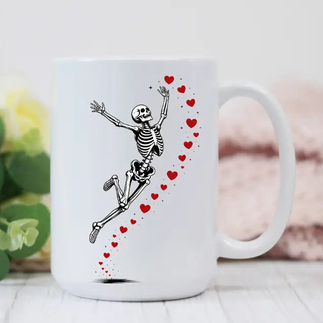 Prairie Chicken Sticker Shop & Gifts Home > Drinkware > Mugs Skeleton & Hearts Mug 47387900