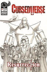 Prana Publishers Comic Books CURSEDVERSE RESURRECTION #1 CVR E MARK SPARACIO LTD B&W VAR (Release Date: 09/16/2026) 78200334606300151 0726PP1146