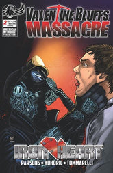 Prana Publishers Comic Books VALENTINE BLUFFS MASSACRE IRON HEART #2 (OF 2) CVR B BUZ HASSON VAR (MR) (Release Date: 10/28/2026) 78200334600100221 0826PP1187