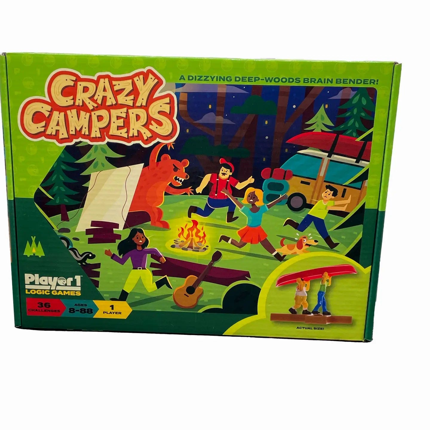 Project Genius Board Games Crazy Campers -Single Player Logic Game 859155006975 SKU PPT004