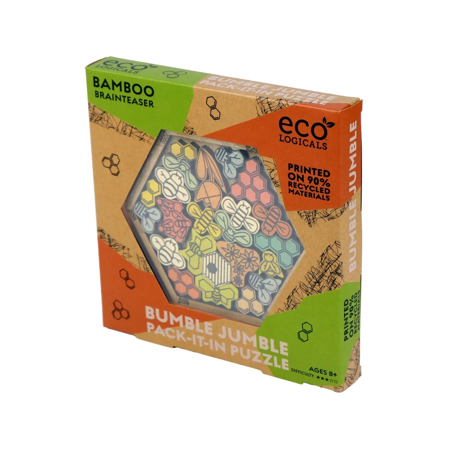 Project Genius Puzzles > Hand Puzzles Ecologicals Bumble Jumble Bamboo Puzzle 850044215331 SKU EC311