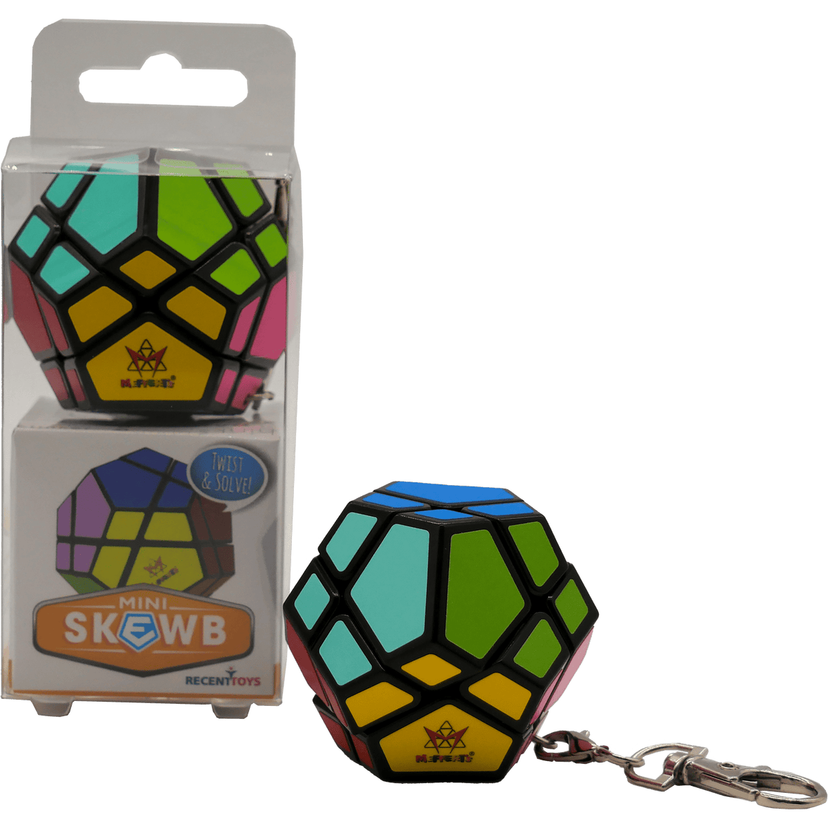 Project Genius Puzzles > Hand Puzzles Meffert's: Mini Puzzle Keychain - Skewb 852425006880 MK1003