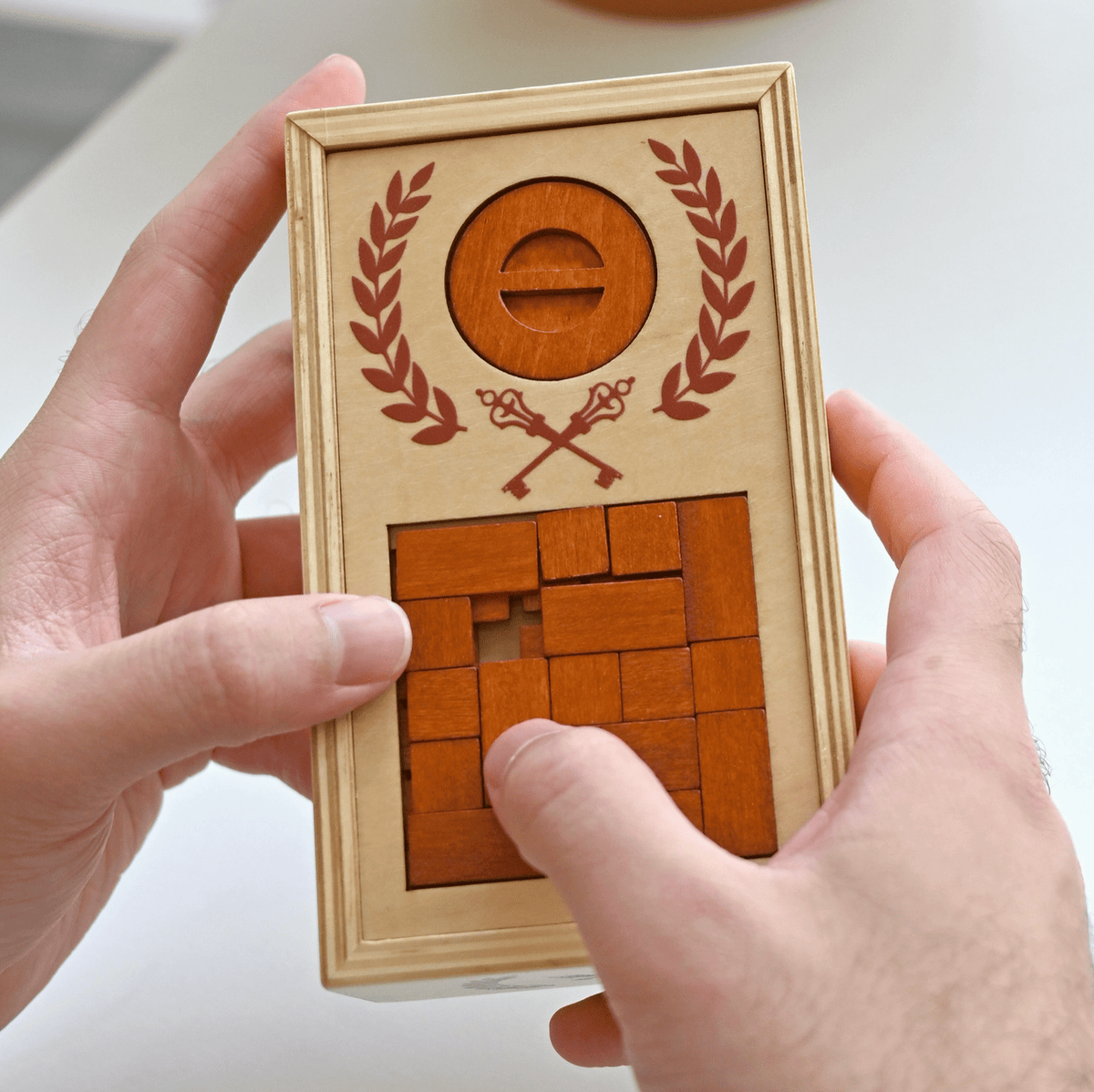 Project Genius Puzzles > Hand Puzzles Roman Lock Box - Secret Gift Box Puzzle 850044215621