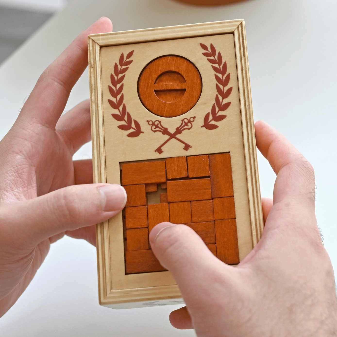 Project Genius Puzzles > Hand Puzzles Roman Lock Box - Secret Gift Box Puzzle 850044215621