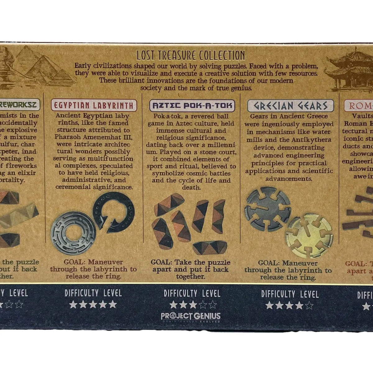 Project Genius Puzzles > Hand Puzzles True Genius Lost Treasure Collection 850044215416 SKU TG452