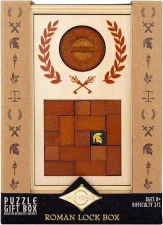 Project Genius Puzzles > Hand Puzzles True Genius: Puzzle Box - Roman Lock Box 850044215621