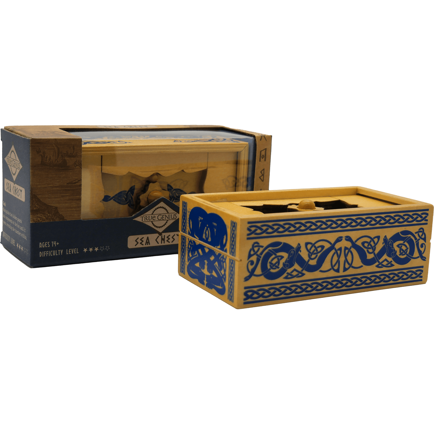 Project Genius Puzzles > Hand Puzzles True Genius: Puzzle Box - Sea Chest 850013539789 TG429