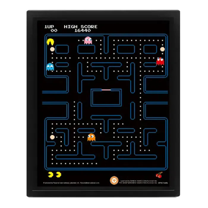 Pyramid America Home > Decor > Wall Art Pac-Man - Maze (8"x10" Lenticular Shadow Box) 638211643701 EPPL71445