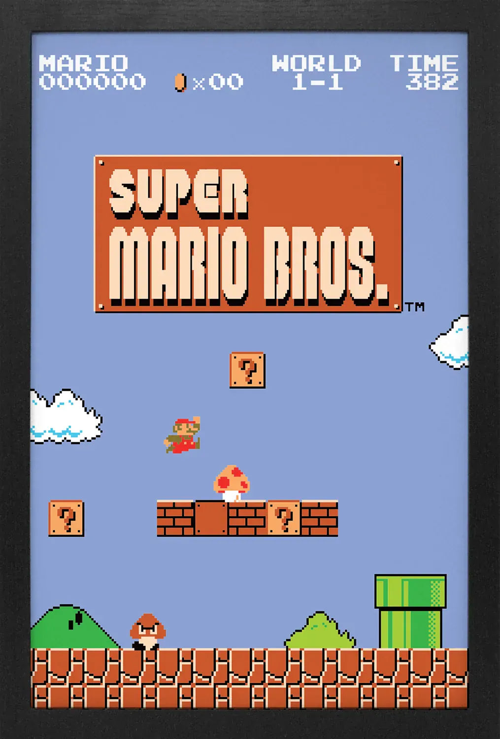 Pyramid America Home > Decor > Wall Art Super Mario Bros - Level 1-1 (11"x17" Gel-Coat) 638211415469 PAE83918F