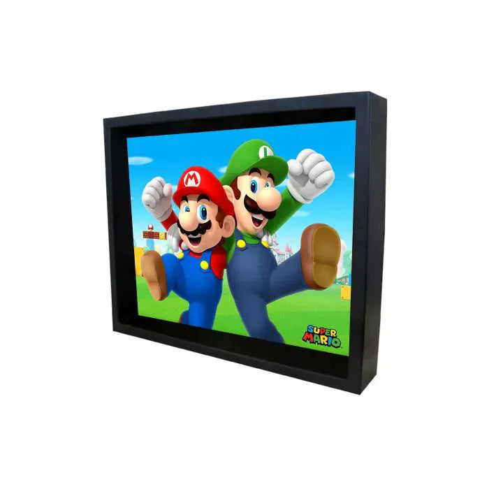 Pyramid America Home > Decor > Wall Art Super Mario - Mario & Luigi (8"x10" Lenticular Shadow Box) 638211642490 EPPLA79987F
