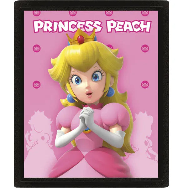 Pyramid America Home > Decor > Wall Art Super Mario - Princess Peach (8"x10" Lenticular Shadow Box) 638211644395 EPPLA81181F