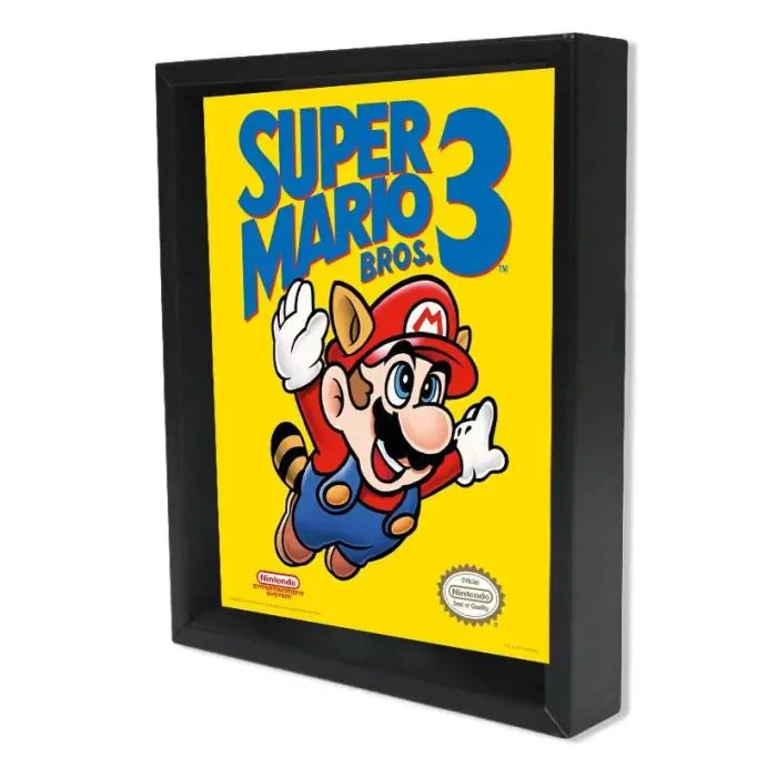 Pyramid America Home > Decor > Wall Art Super Mario - Super Mario Bros. 3 (8"x10" Lenticular Shadow Box) 638211641233 EPPL71202F