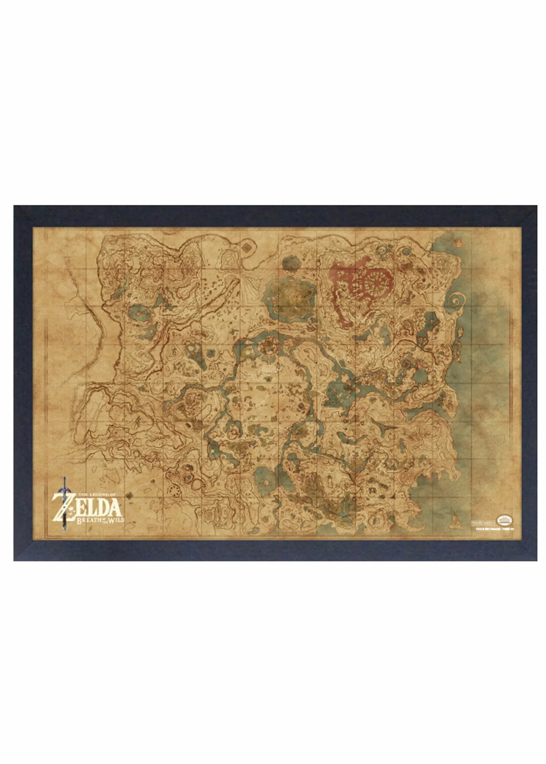 Pyramid America Home > Decor > Wall Art Zelda - BotW - Map (17"x11" Gel-Coat) 638211216929 PAE02112F