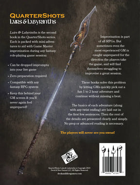 Quarter Master Books > RPG Quartershots: Lairs & Labyrinths 658580981761 DNDGQS02