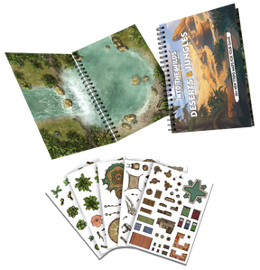 Quarter Master Tabletop Games > Role-Playing Games > Accessories Into the Wilds Battlemap Books - Deserts & Jungles 5065015386018 TCITW01002