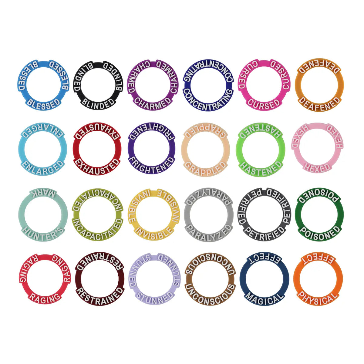 Quarter Master Tabletop Games > Role-Playing Games > Accessories Rpg Condition Rings/Markers Set - 96 Status & Effects Rings X002KQSRTT LNX01001