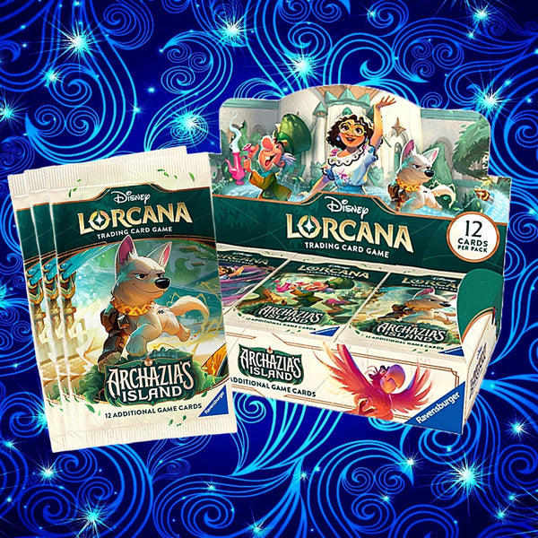 archazia booster box Disney Lorcana: Island Edition:1st-Edition Elk Glimmer 2 cards of rare Pokemon TCG Evolving Skies