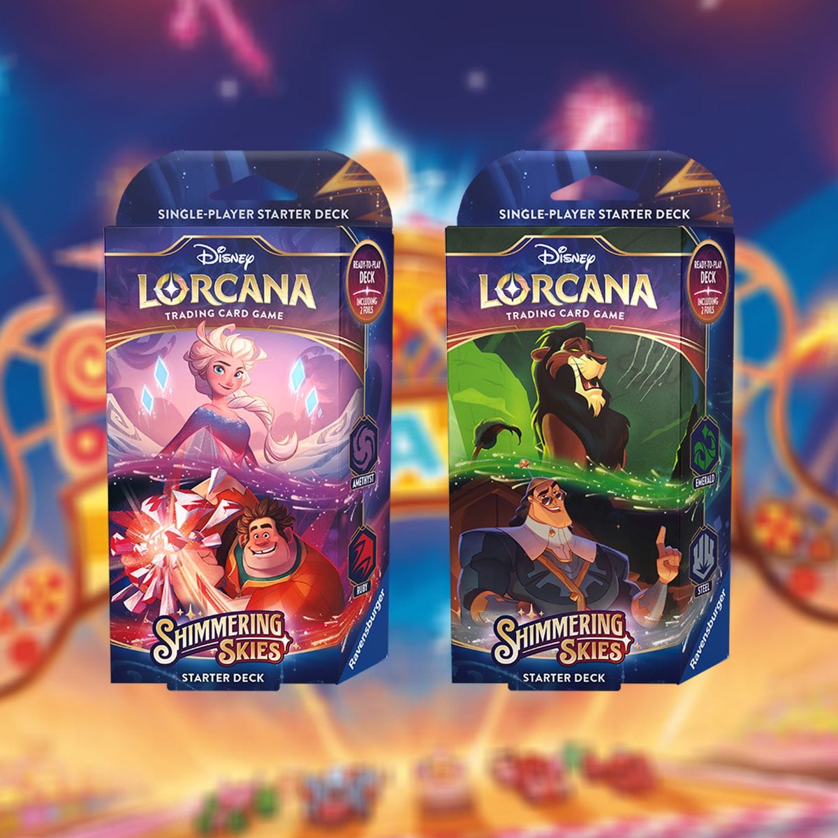 Ravensburger Trading Card Games > Disney Lorcana 2 Pack Disney Lorcana - Shimmering Skies Starter Deck 4050368983862 RAV8448