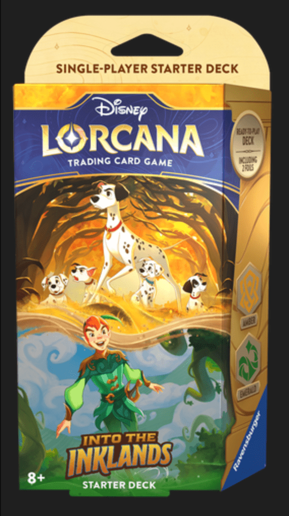 single lorcana cards Disney Lorcana Into the Inklands Amber & Emerald Starter Deck