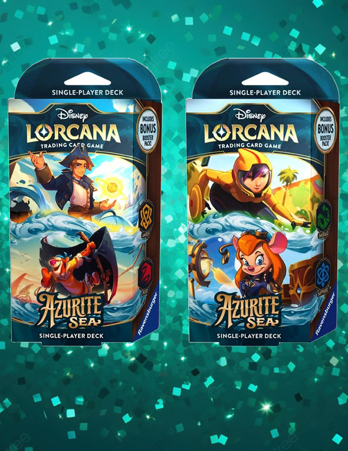 Ravensburger Trading Card Games > Disney Lorcana DOUBLE PACK (ONE OF EACH) Disney Lorcana: Azurite Sea Starter Deck