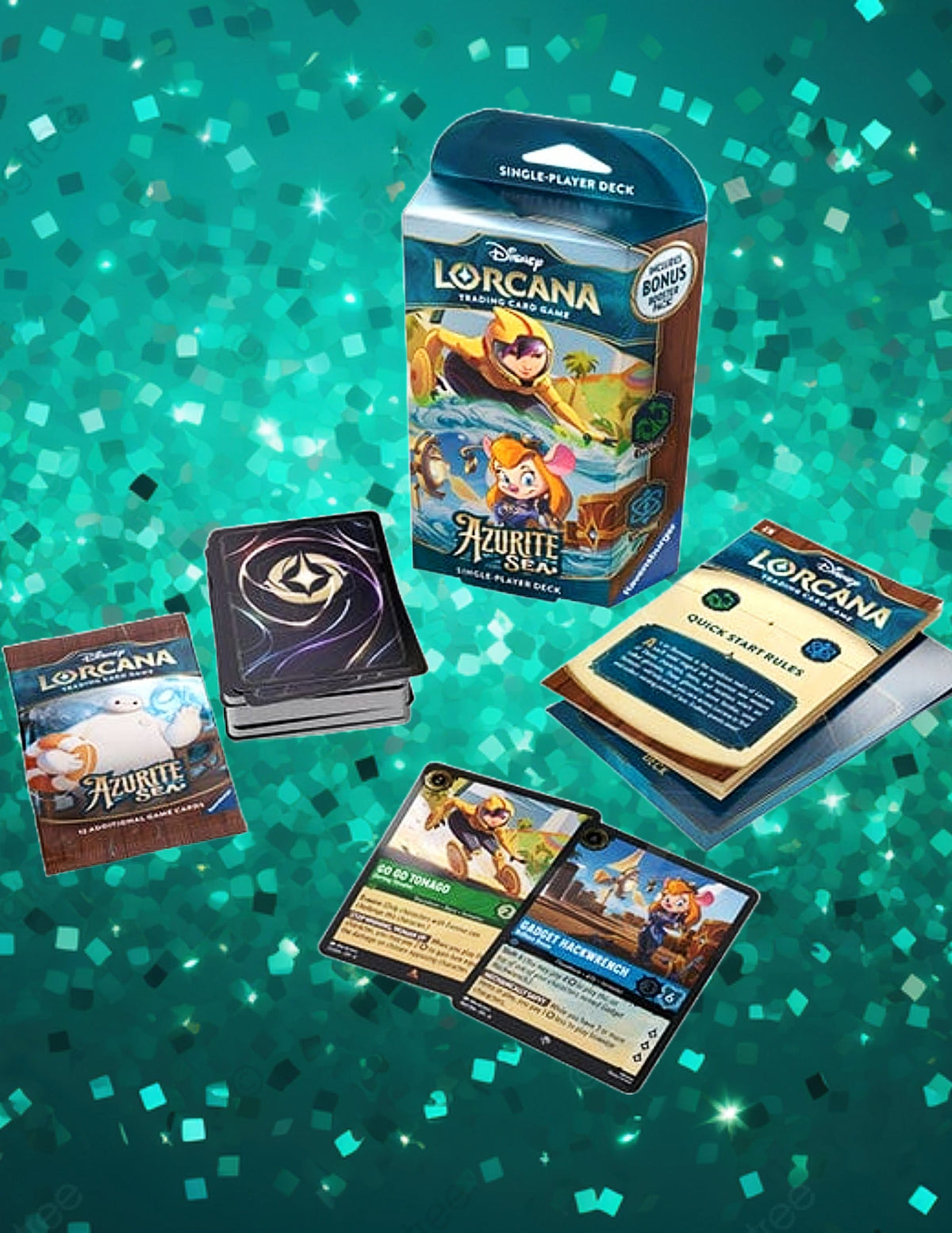 Ravensburger Trading Card Games > Disney Lorcana EMERALD & SAPPHIRE DECK Disney Lorcana: Azurite Sea Starter Deck  4050368984593 RAV8459