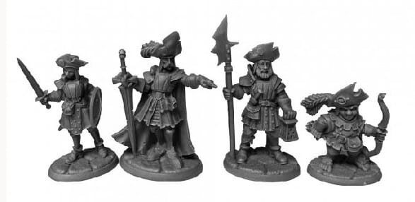 Reaper Miniatures Miniatures > Reaper Bones Black: Barrowgate Town Watch 762486442001 RPR44200