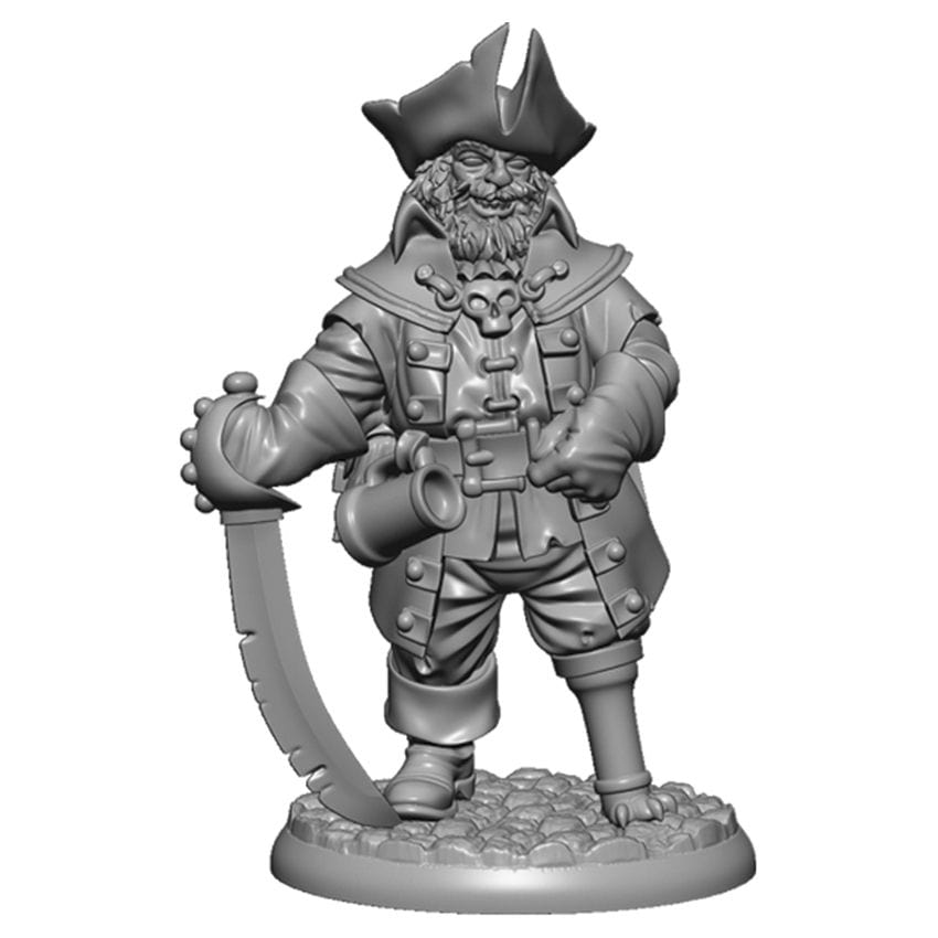 Reaper Miniatures Miniatures > Reaper Bones Black: Ghost Pirate Captain 762486441936 REM44193