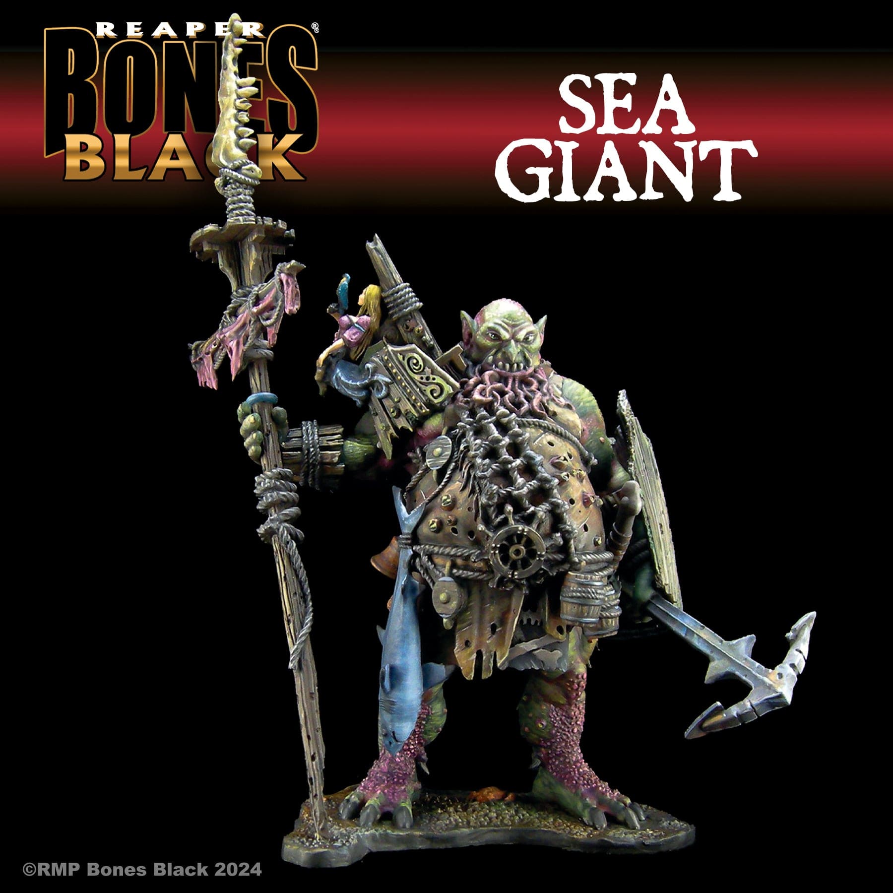 Reaper Miniatures Miniatures > Reaper Bones Black: Sea Giant Deluxe Boxed Set 762486441868 RPR 44186