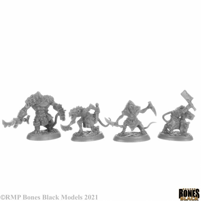 Reaper Miniatures Miniatures > Reaper Bones Black: Wererats 762486441486 RPR44148
