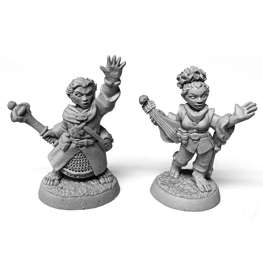 Reaper Miniatures Miniatures > Reaper Dungeon Dweller: Halfling Cleric and Bard 762486071034 REM07103
